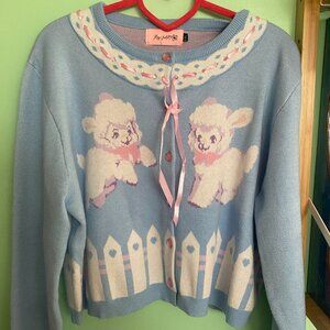 My Violet LITTLE LAMB CROPPED CARDIGAN 2X